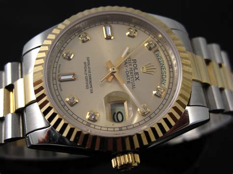 rolex day date two tone
